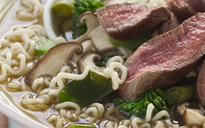 Soupe de Nouilles au Boeuf et Légumes